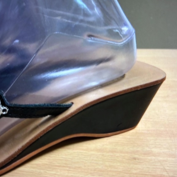 Yellow Box Cage Wedge Sandals Jeweled 7.5 - Picture 2 of 9